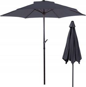 Összecsukható Nagy Kerti Napernyő Teraszra Erkély Sötét Szürke 300Cm
