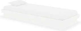 vidaXL Small Single fehér tömör fa ágykeret 75 x 190 cm
