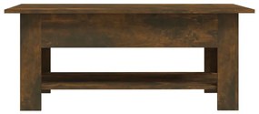 Füstös tölgy színű szerelt fa dohányzóasztal 102 x 55 x 42 cm