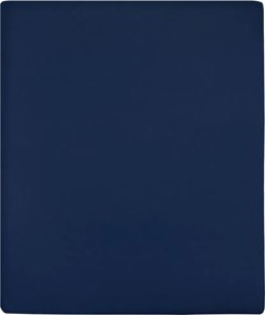 vidaXL tengerészkék pamutdzsörzé gumis lepedő 180x200 cm