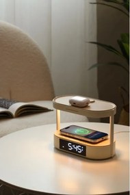 Immax 09111L - LED dimmelhető asztali lámpa ébresztővel és töltővel TRIPLE DOCK LED/1,5W/5V