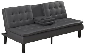 Szürke bőrutánzat kinyitható kanapé 191 cm Maine – Støraa