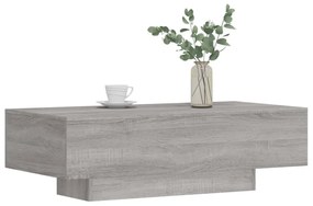 szürke sonoma szerelt fa dohányzóasztal 100x49,5x31 cm