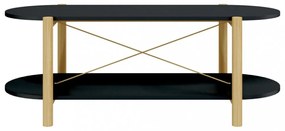 fekete szerelt fa dohányzóasztal 110x48x40 cm