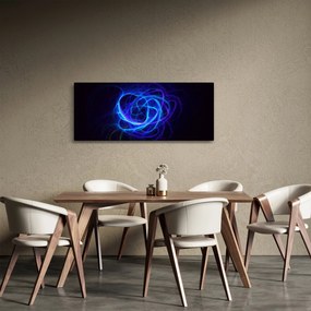Kék absztrakt gombolyag képe (120x50 cm)
