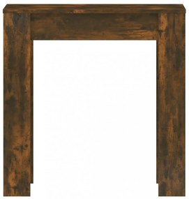 füstös tölgy színű szerelt fa étkezőasztal 140 x 74,5 x 76 cm