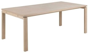 Asztal Oakland K101Világos tölgy, 75x100x200cm, Közepes sűrűségű farostlemez, Természetes fa furnér, Fa