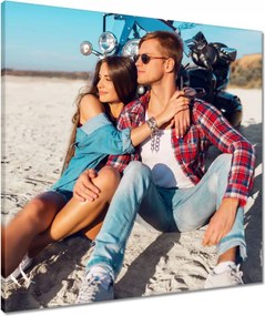 Vászonkép 60x60 Romantikus motoros kirándulás