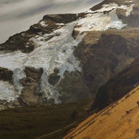 Mount Sefton, Új-Zéland képe (órával) (90x30 cm)
