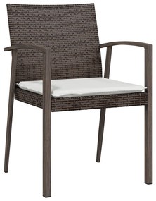 3 darabos készlet Barna PE Rattan Közepes Tartós