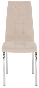 Étkezőszék, bézs Dulux Velvet szövet/króm, GERDA NEW