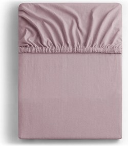 Törtrózsaszín gumis jersey lepedő 90x200 cm Amber – Restilo