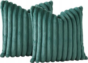 Sötétzöld bársony párnahuzat elegáns otthoni dekorációhoz, egyoldalas, 45*45 cm, 2 darab