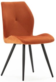 Narancssárga kordbársony étkezőszék szett 2 db-os Adaya – Marckeric