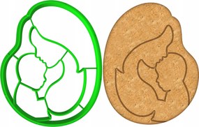 Forma Lyukasztó Mézeskalács kiszúró Anyák Napja Anya és gyermeke