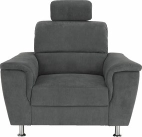 Fotel, szürke szövet, SANTIAGO