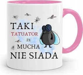 Tetoválóművésznek Tetováló Bögre Rózsaszín Ajándék fényképes nyomtatással