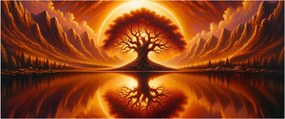 Kép – Fa a véres napban (120x50 cm)
