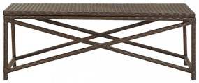 barna polyrattan kerti pad 120 cm