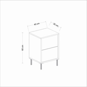 Éjjeliszekrény Imaj Marble White