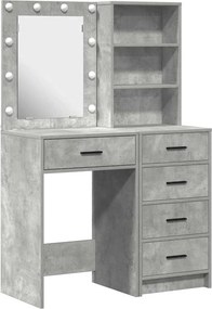 vidaXL Öltözködőasztal fiókkal 2 pcs Szürke 50 x 41 x 135 cm Faanyag