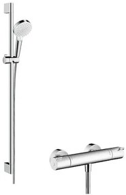 Zuhany csaptelep Hansgrohe Crometta zuhanyszettel együtt 150 mm fehér / króm 27813400