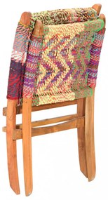 vidaXL többszínű összecsukható Chindi szövet szék