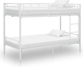 vidaXL fehér fém emeletes ágy 90 x 200 cm