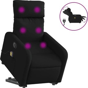 vidaXL fekete szövet dönthető elektromos álló masszázsfotel