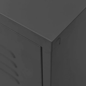 antracitszürke acél TV-szekrény 105 x 35 x 50 cm