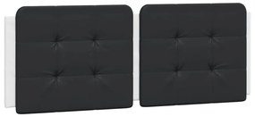 fehér és fekete műbőr ágykeret matrac nélkül Zadar 140 x 190 cm