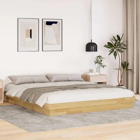 tömör fa tölgyfa ágykeret matrac nélkül 200x200 cm
