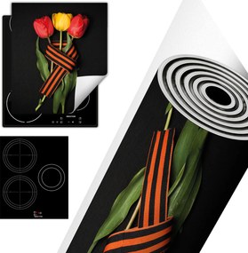 Tűzhelyvédő Szőnyeg Asztali Dekoráció 45x52 Tulipánok