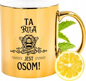 Prémium Arany Csillogó Bögre Rita Ajándék Nyomtatott Fotóval