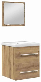 Fürdőszoba bútor szett 2 pcs Musta tammi 41 x 38.5 x 48 cm