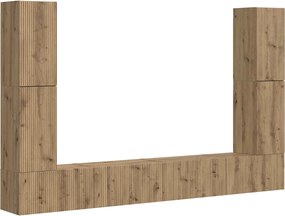 vidaXL TV szekrény garnitúra 8 pcs Artisan tölgy Faanyag