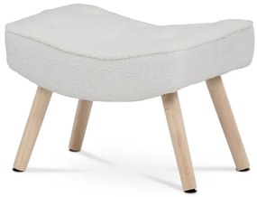 Skandináv Stílusú Fotel Fehér Bouclé Szövettel. AK-309P