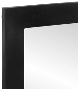 üveg és tömör mangófa fürdőszobatükör 55 x 1 x 60 cm