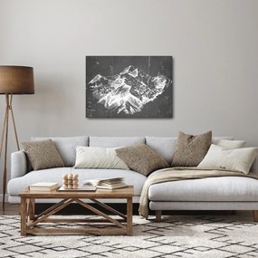 Kép - Hegyek illusztrációja (70x50 cm)