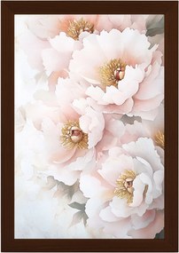 Poszter Keret Fa Természet Virágok Peonie Bazsarózsa Glamour Makró 40x60