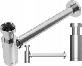 Mosdószifon Sárgaréz Krómozott Fürdőszoba Kerek Univerzális