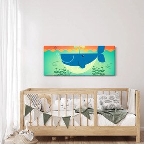 Kép - boldog bálna (120x50 cm)