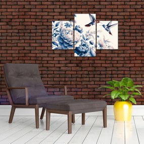 Kép - Kolibrik a virág felett (90x60 cm)