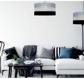 Csillár rúdon HELEN 3xE27/15W/230V fekete/szürke/fényes króm