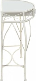francia stílusú fehér fém kisasztal 82 x 39 x 76 cm