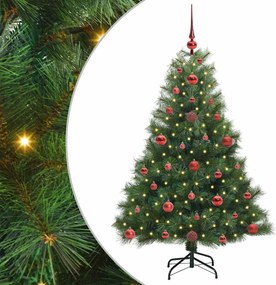 vidaXL Mű karácsonyfa 150 LED-del állvánnyal Zöld 120 cm PE és PVC