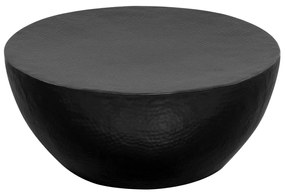fekete kalapált alumínium dohányzóasztal 70 x 30 cm