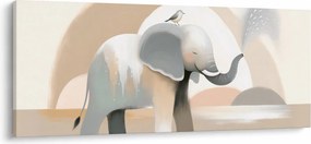 Kép - Elefánt pasztell színekben (120x50 cm)
