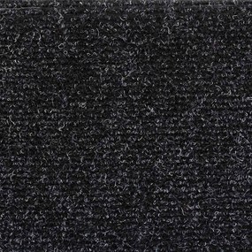 5 db öntapadós lépcsőszőnyeg 56 x 17 x 3 cm fekete félkör alakú