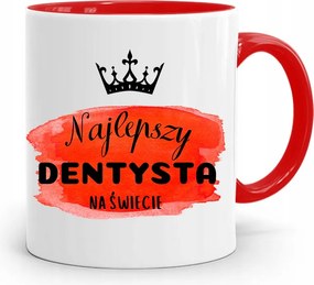 Piros Fogorvos Ajándék Bögre Legjobb Fogorvos fényképes nyomtatással